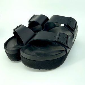 Birkenstock Papillio Black Leather Platform - EU 41 / US 10-10.5 - M/N